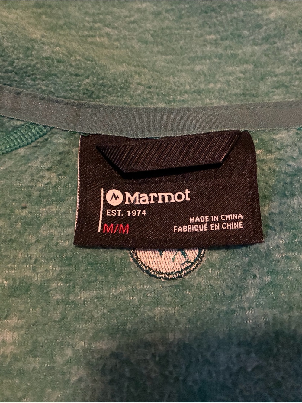 REDUCED! Marmot Women's Teal Green Full-Zip Fleece Jacket - Picture 4 of 4
